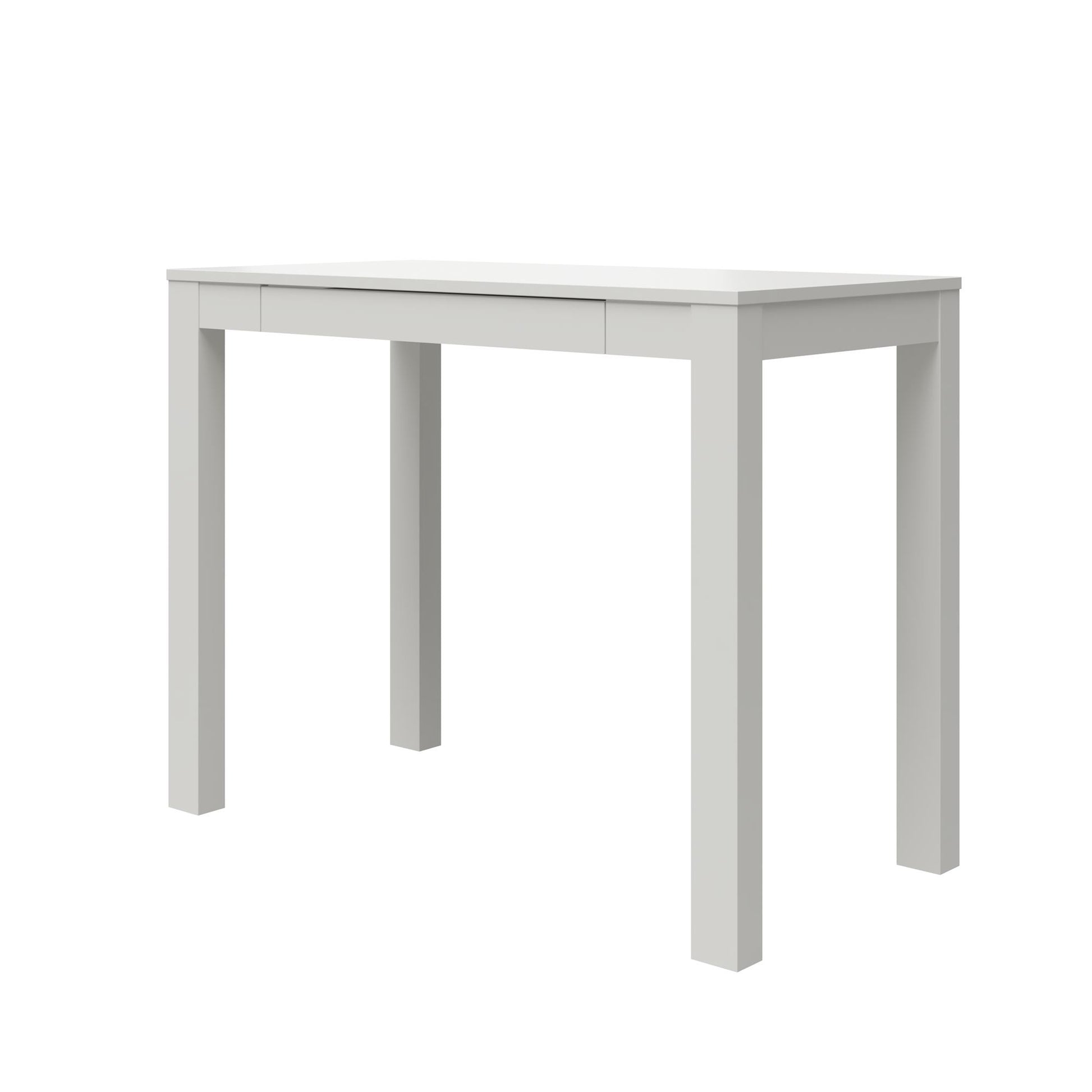 Parsons Minimalistic Desk with Drawer - White