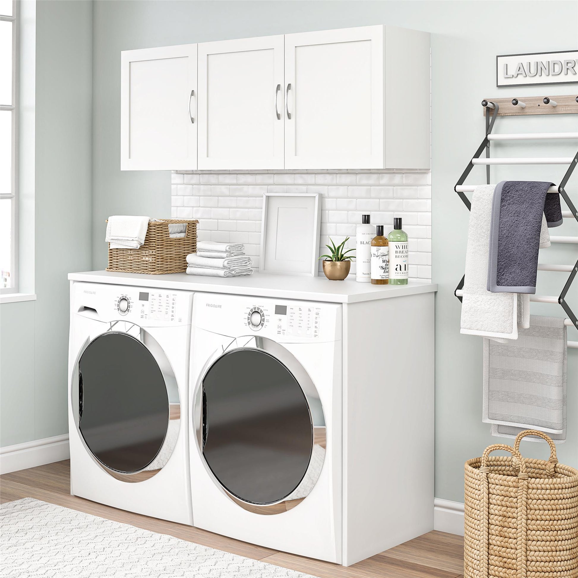 Basin Framed 54" Wall Cabinet - White