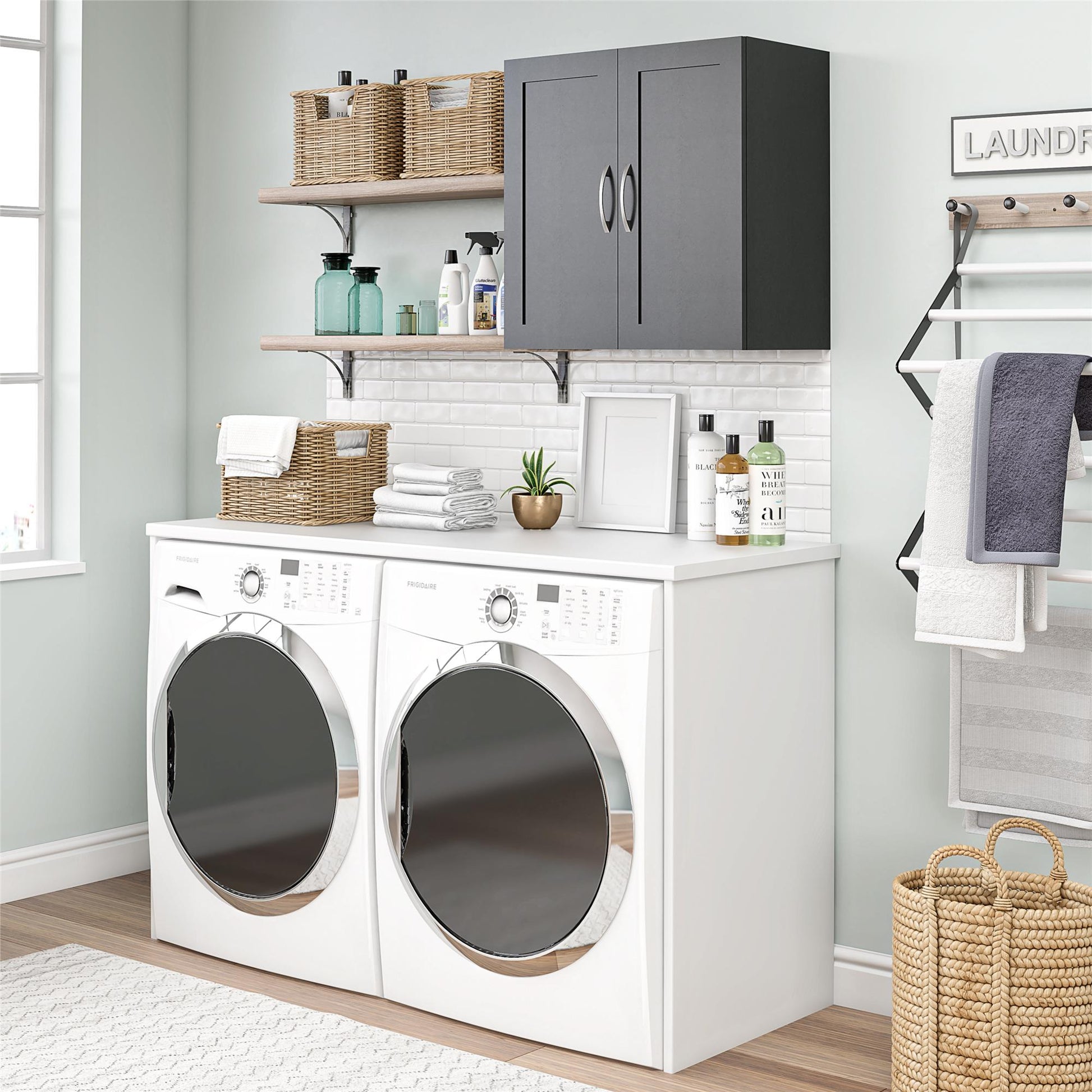 Basin Framed 24" Wall Cabinet - Black