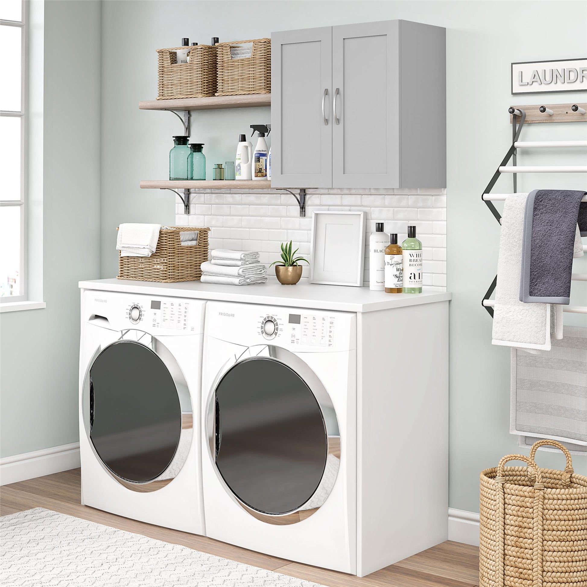 Basin Framed 24" Wall Cabinet - Dove Gray