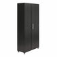 Camberly Framed 36" Utility Storage Cabinet, Black Oak - Black Oak