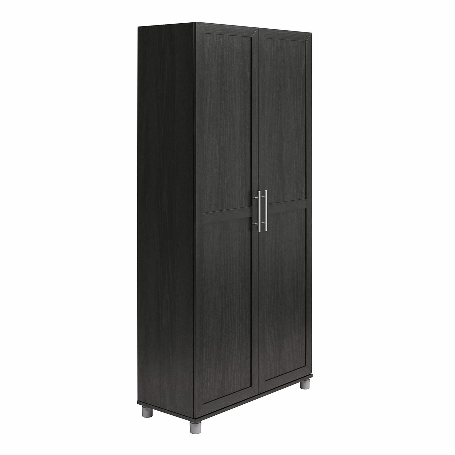 Camberly Framed 36" Utility Storage Cabinet, Black Oak - Black Oak