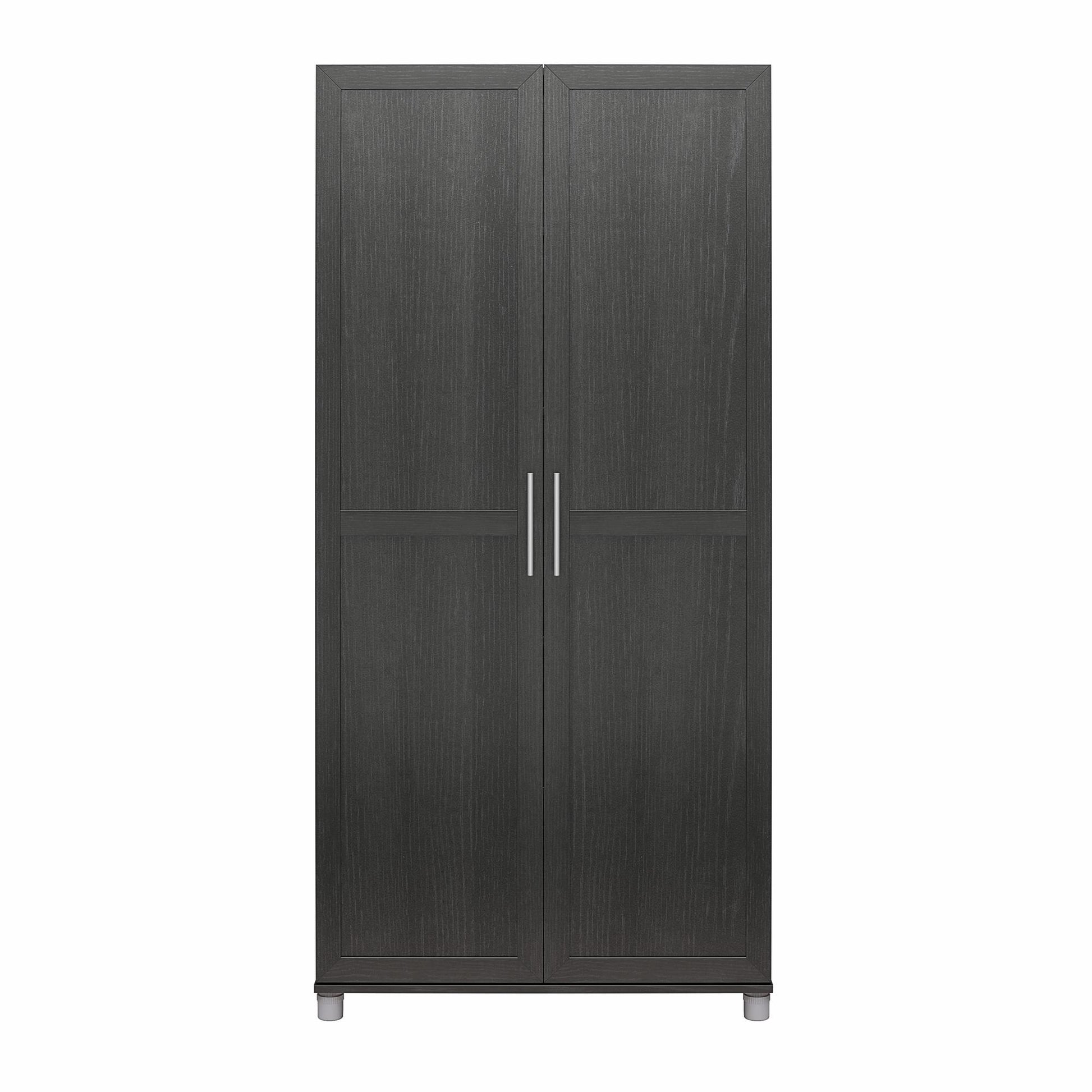 Camberly Framed 36" Utility Storage Cabinet, Black Oak - Black Oak