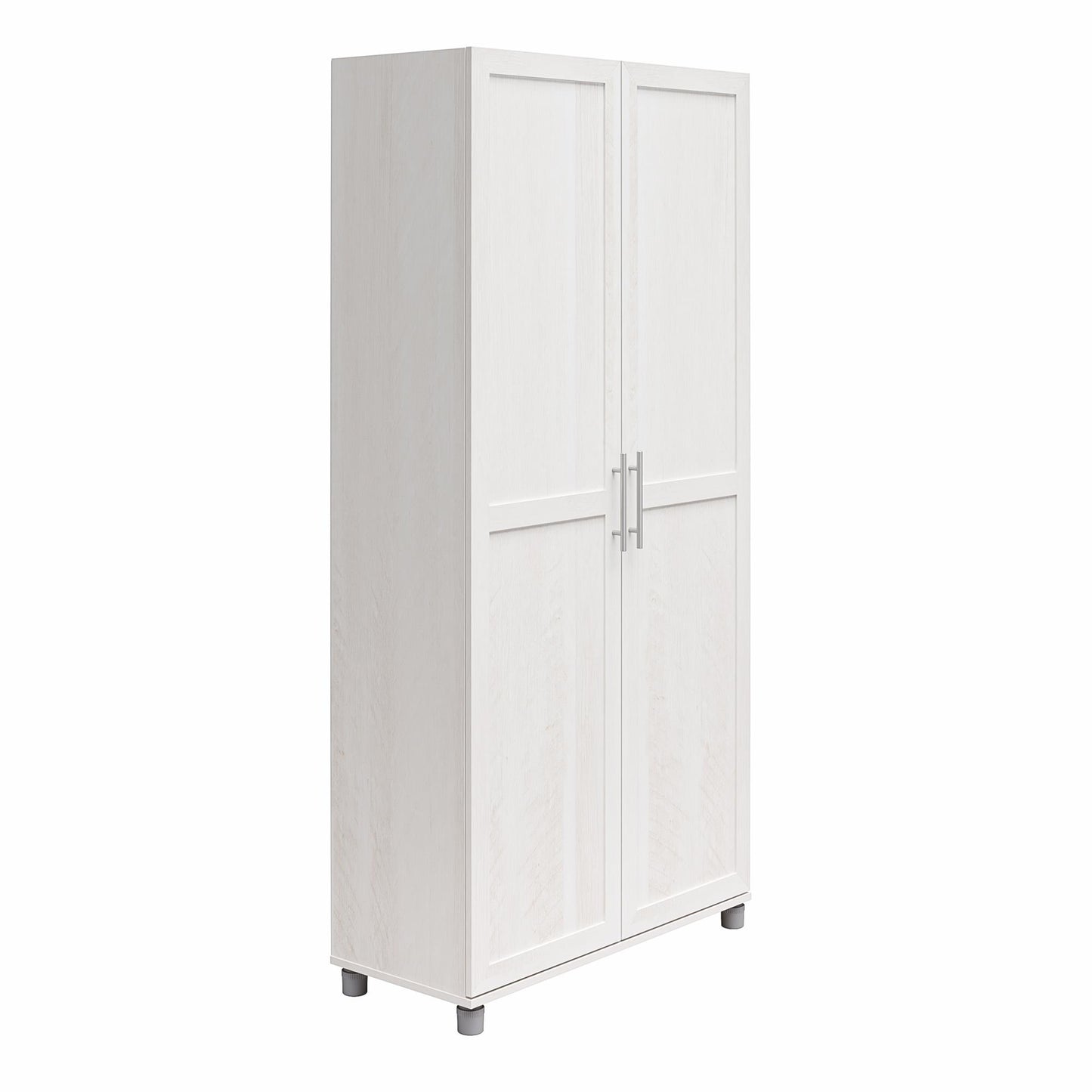 Camberly Framed 36" Utility Storage Cabinet, Ivory Oak - Ivory Oak