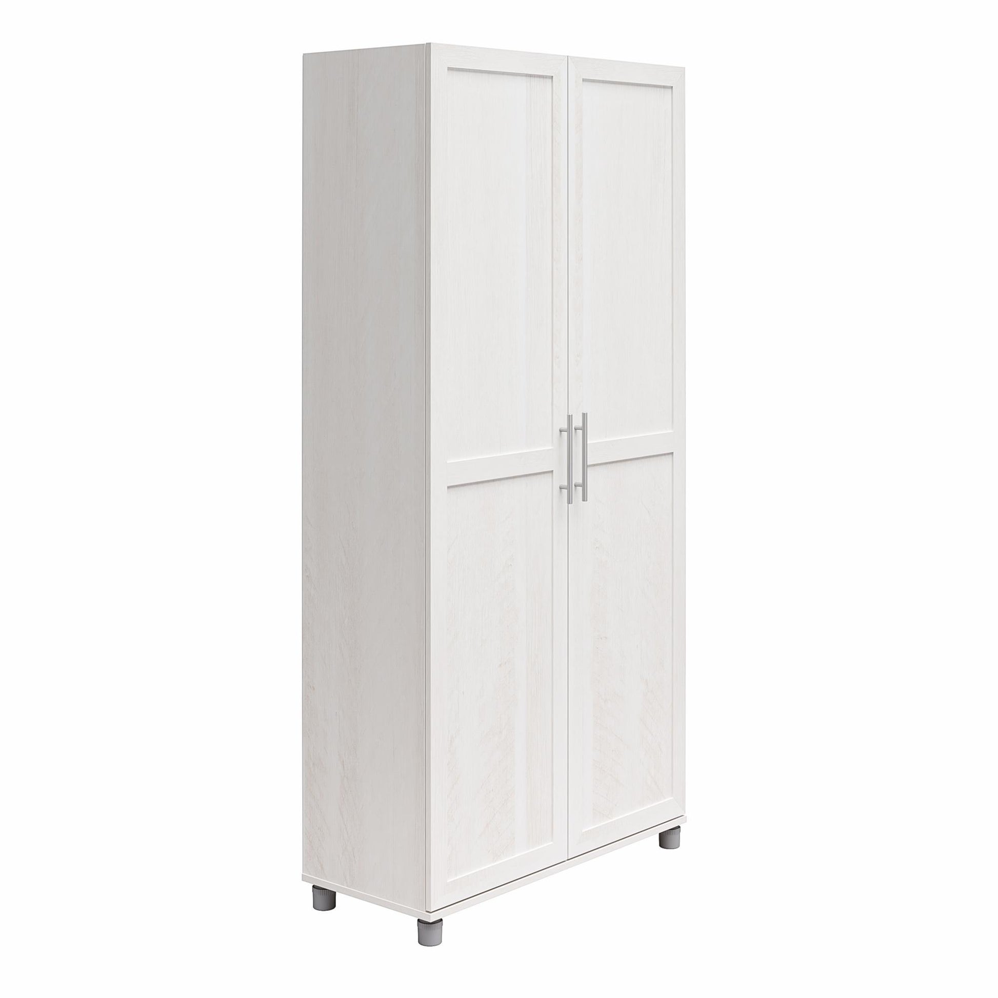Camberly Framed 36" Utility Storage Cabinet, Ivory Oak - Ivory Oak