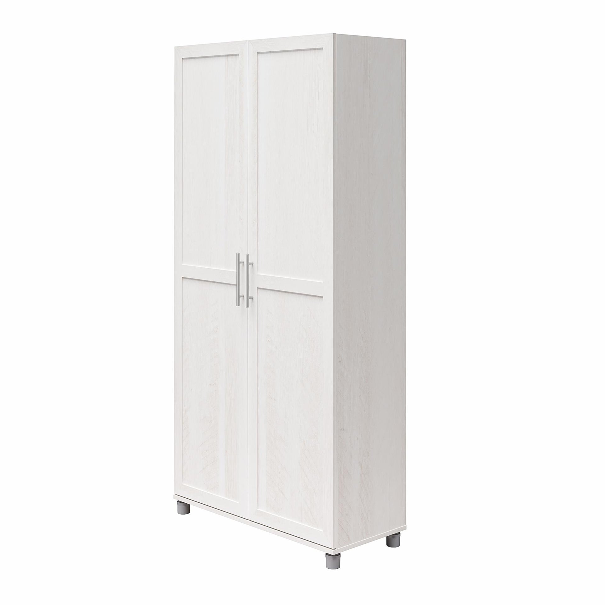Camberly Framed 36" Utility Storage Cabinet, Ivory Oak - Ivory Oak