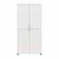 Camberly Framed 36" Utility Storage Cabinet, Ivory Oak - Ivory Oak