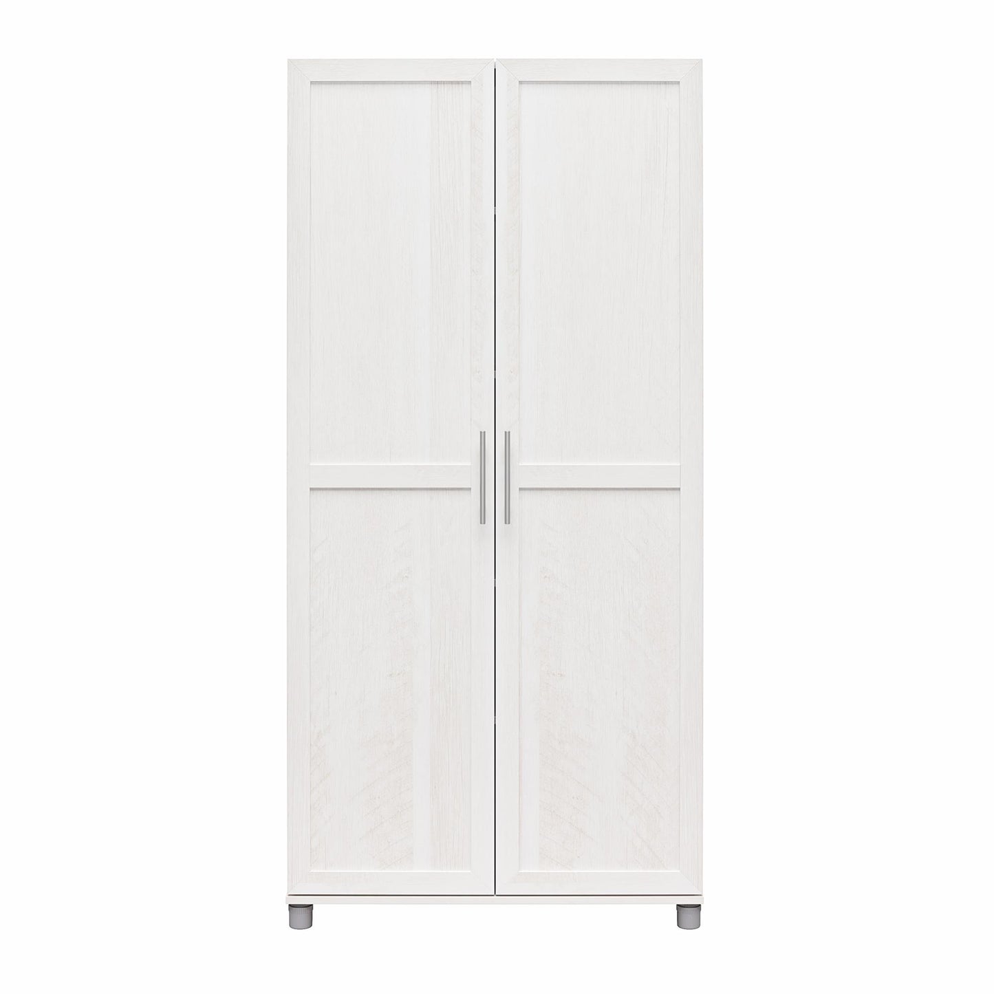 Camberly Framed 36" Utility Storage Cabinet, Ivory Oak - Ivory Oak