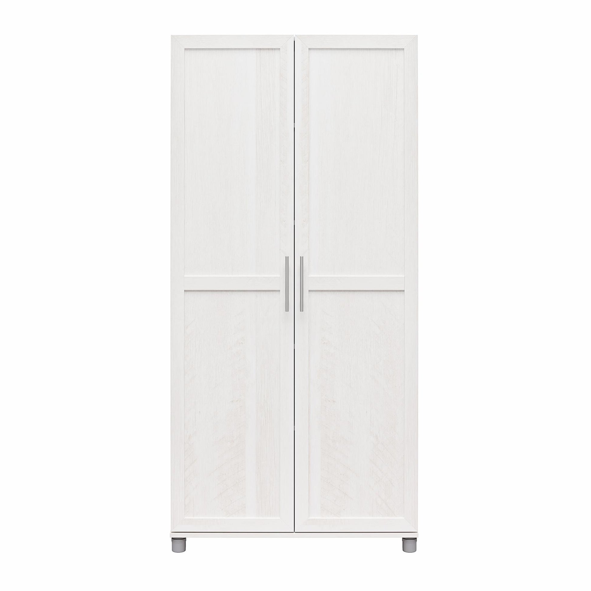 Camberly Framed 36" Utility Storage Cabinet, Ivory Oak - Ivory Oak
