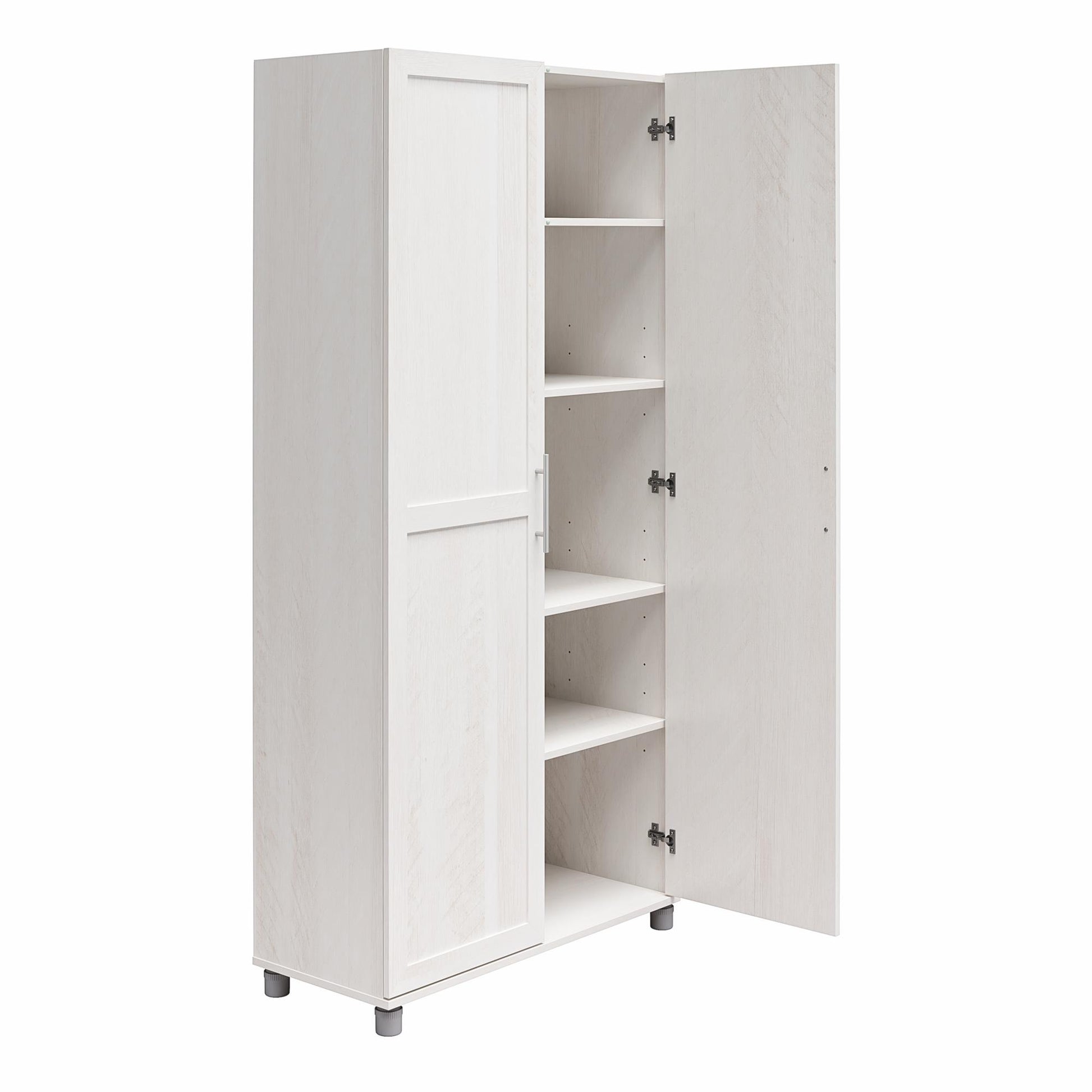 Camberly Framed 36" Utility Storage Cabinet, Ivory Oak - Ivory Oak