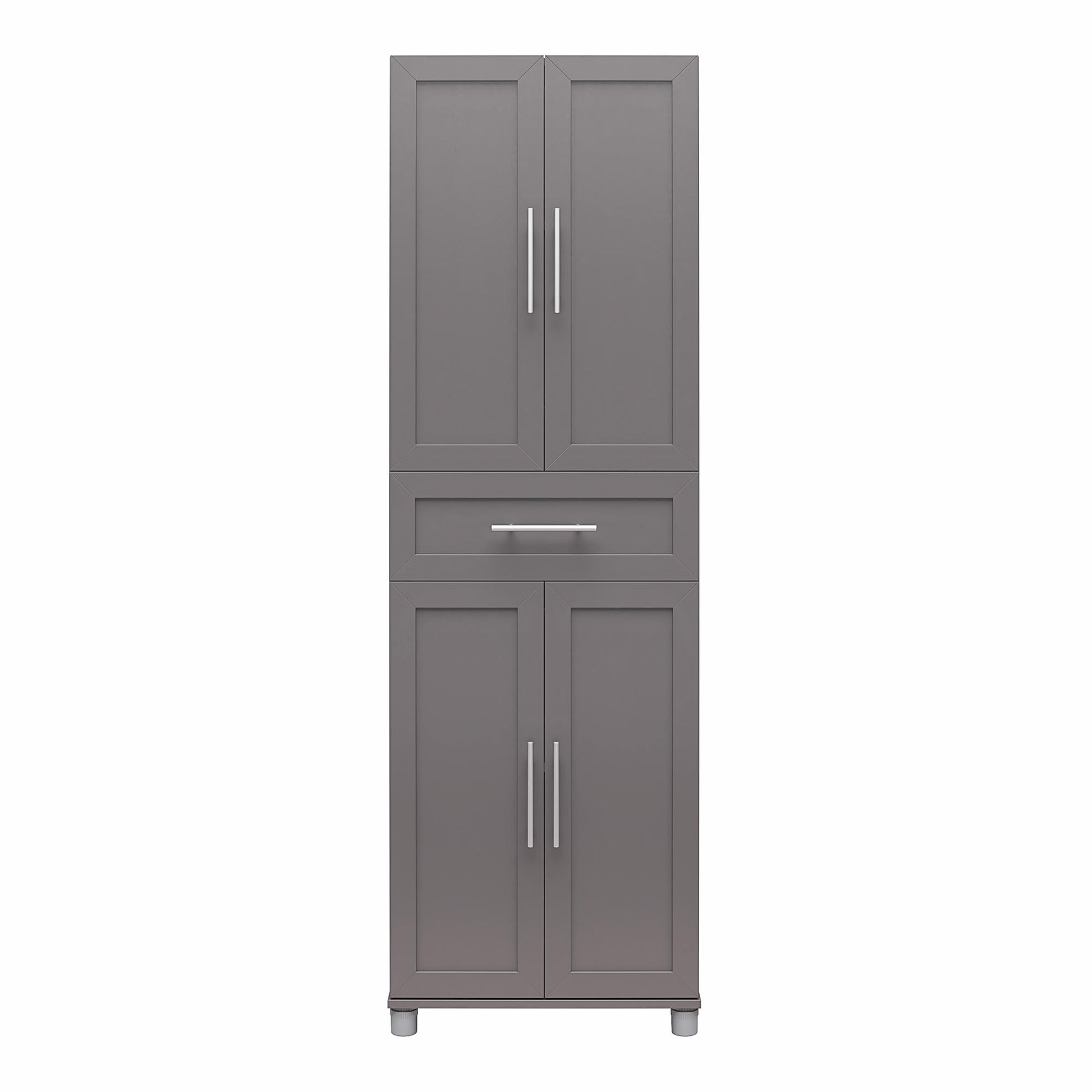 Camberly Framed 4 Door/1 Drawer Storage Cabinet, Graphite Gray - Graphite Grey