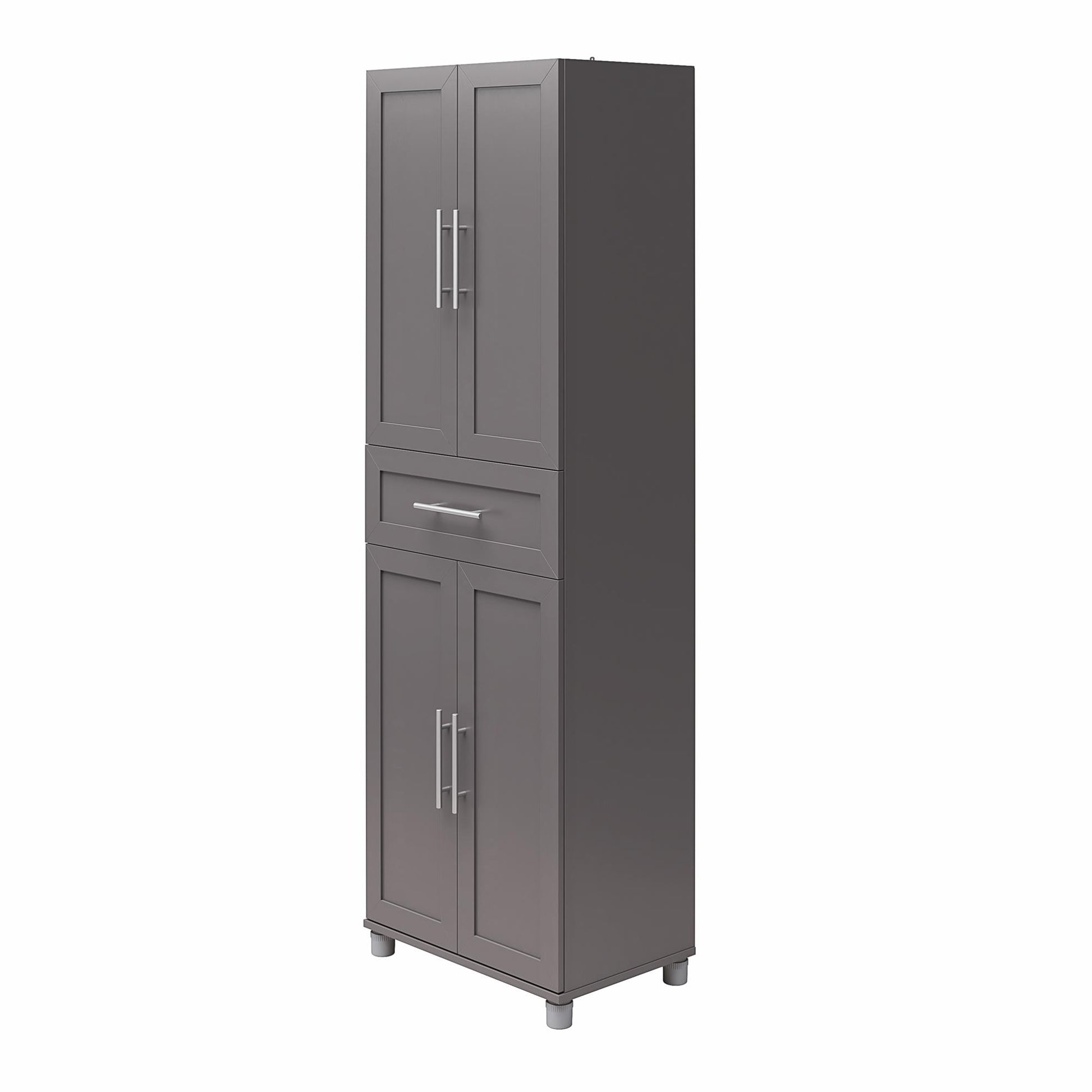 Camberly Framed 4 Door/1 Drawer Storage Cabinet, Graphite Gray - Graphite Grey