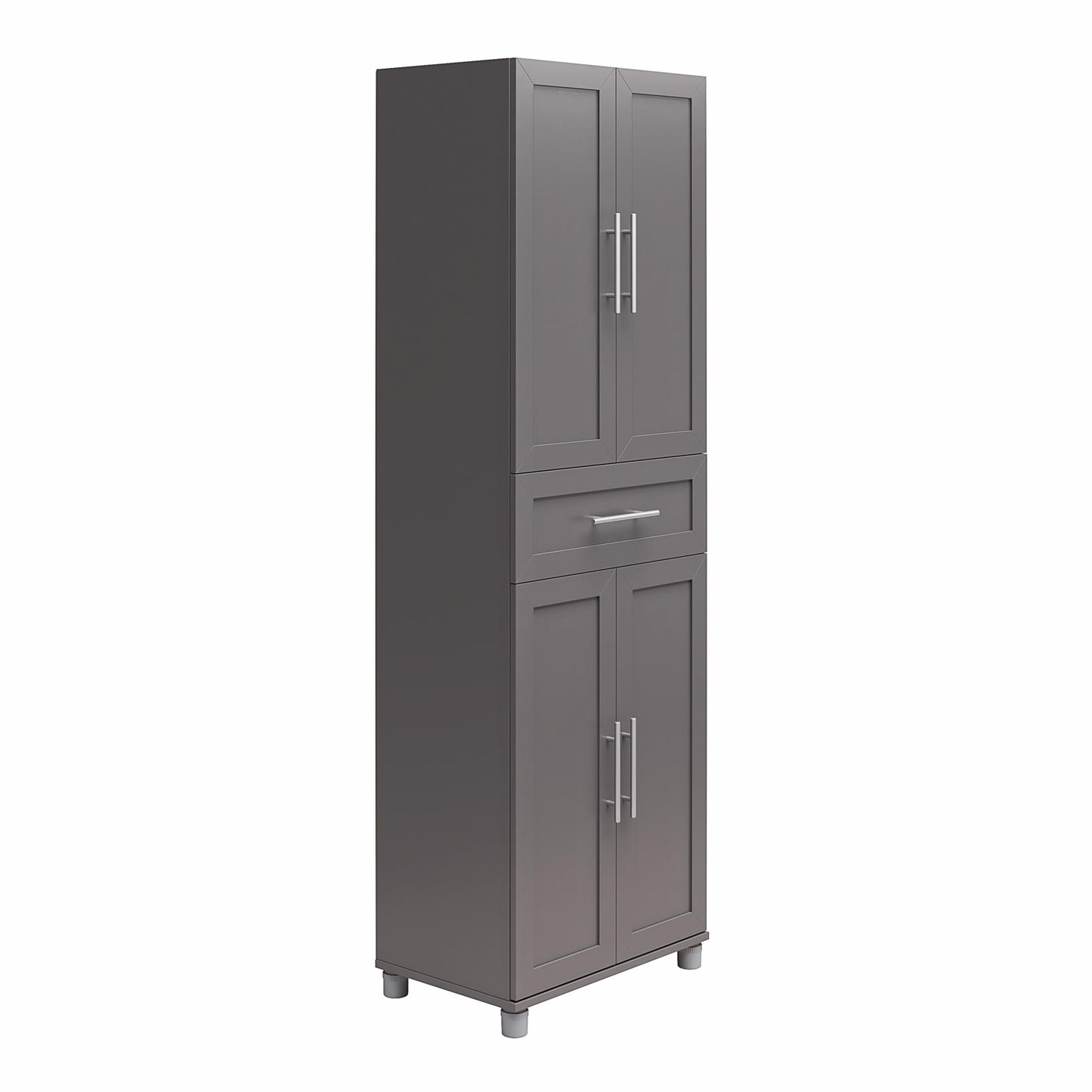 Camberly Framed 4 Door/1 Drawer Storage Cabinet, Graphite Gray - Graphite Grey