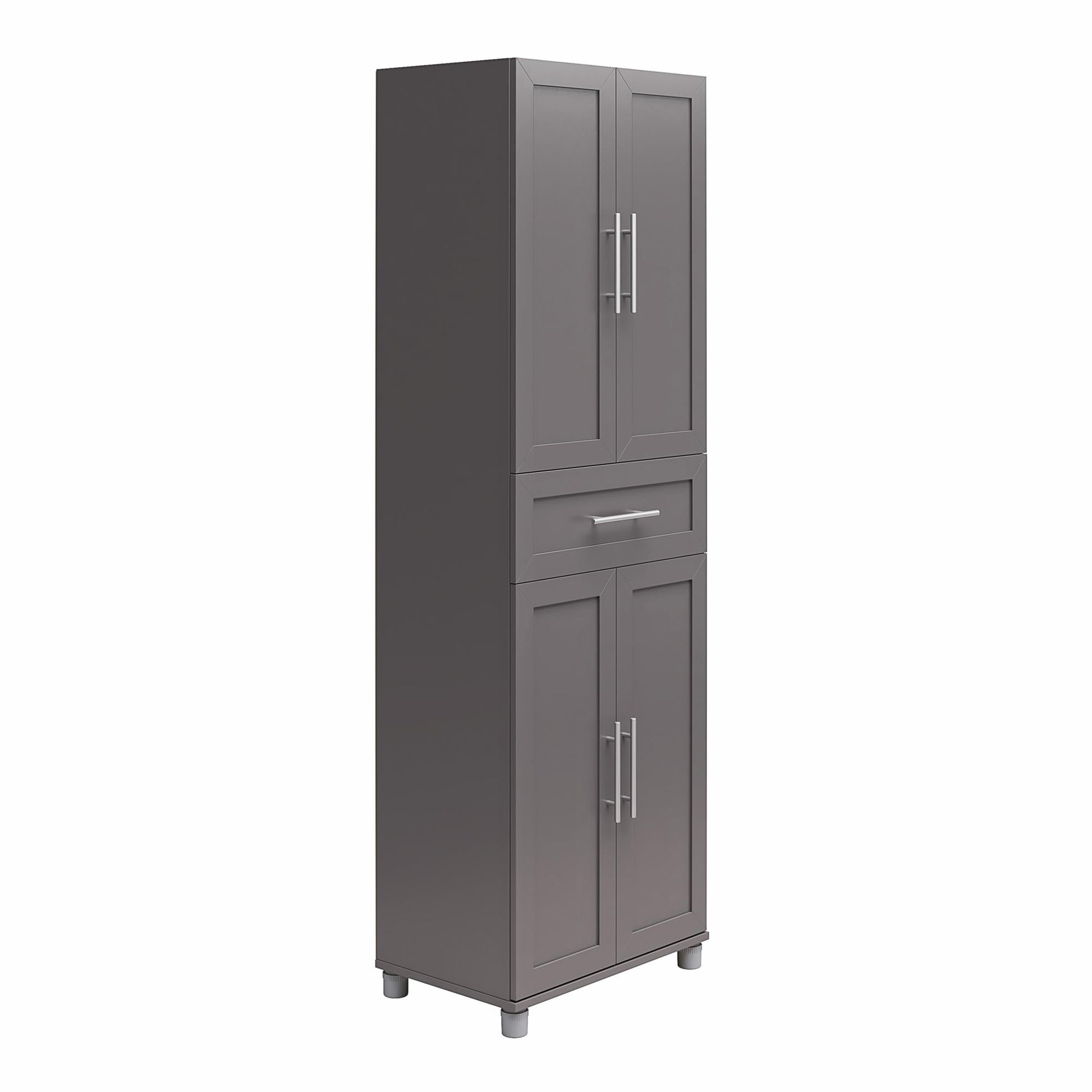 Camberly Framed 4 Door/1 Drawer Storage Cabinet, Graphite Gray - Graphite Grey