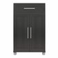 Camberly Framed 2 Door/1 Drawer Storage Cabinet, Black Oak - Black Oak