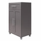 Camberly Framed 2 Door/1 Drawer Storage Cabinet, Graphite Gray - Graphite Grey