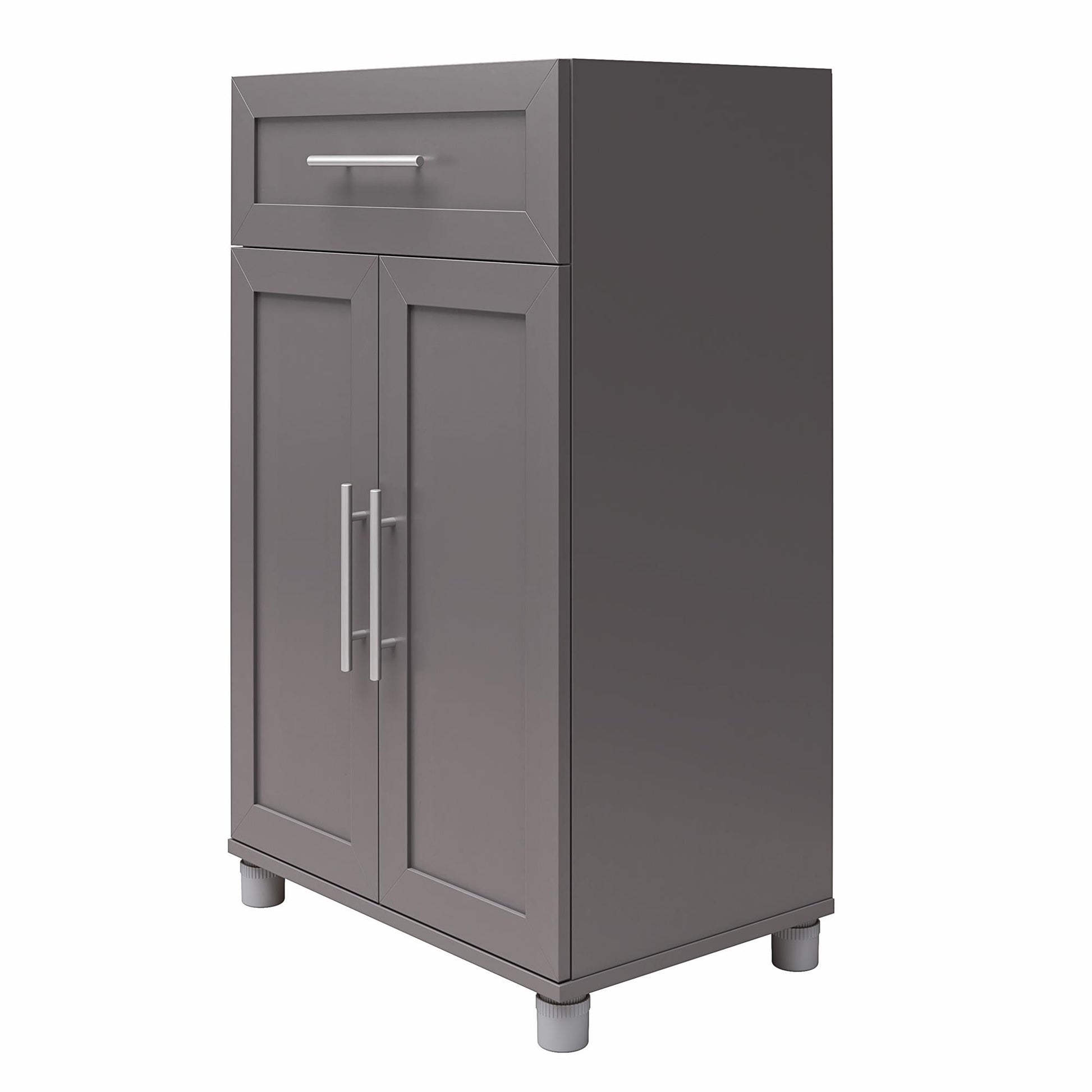 Camberly Framed 2 Door/1 Drawer Storage Cabinet, Graphite Gray - Graphite Grey
