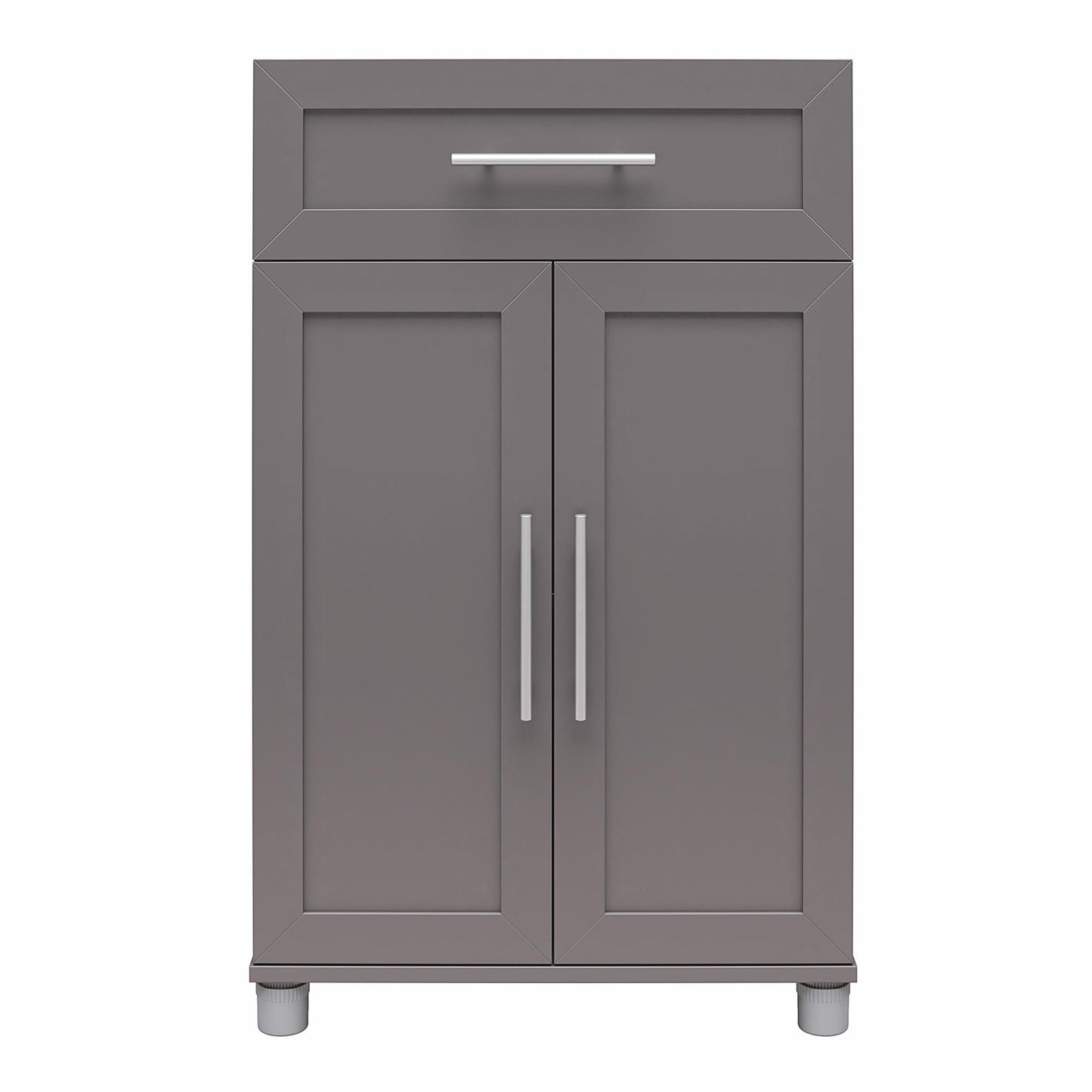 Camberly Framed 2 Door/1 Drawer Storage Cabinet, Graphite Gray - Graphite Grey