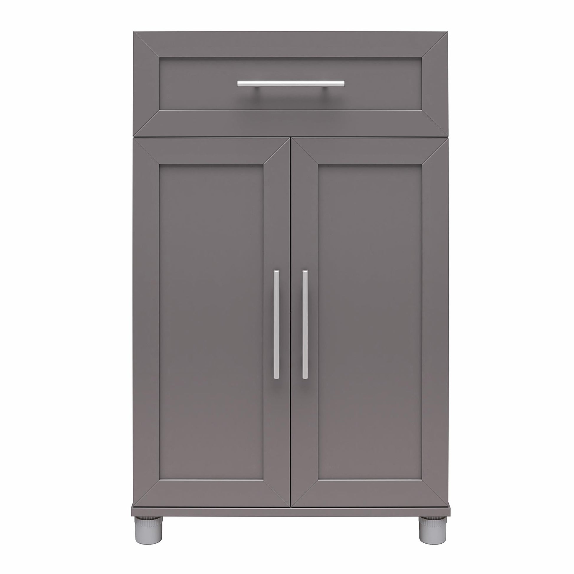 Camberly Framed 2 Door/1 Drawer Storage Cabinet, Graphite Gray - Graphite Grey