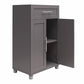 Camberly Framed 2 Door/1 Drawer Storage Cabinet, Graphite Gray - Graphite Grey