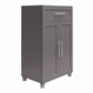 Camberly Framed 2 Door/1 Drawer Storage Cabinet, Graphite Gray - Graphite Grey