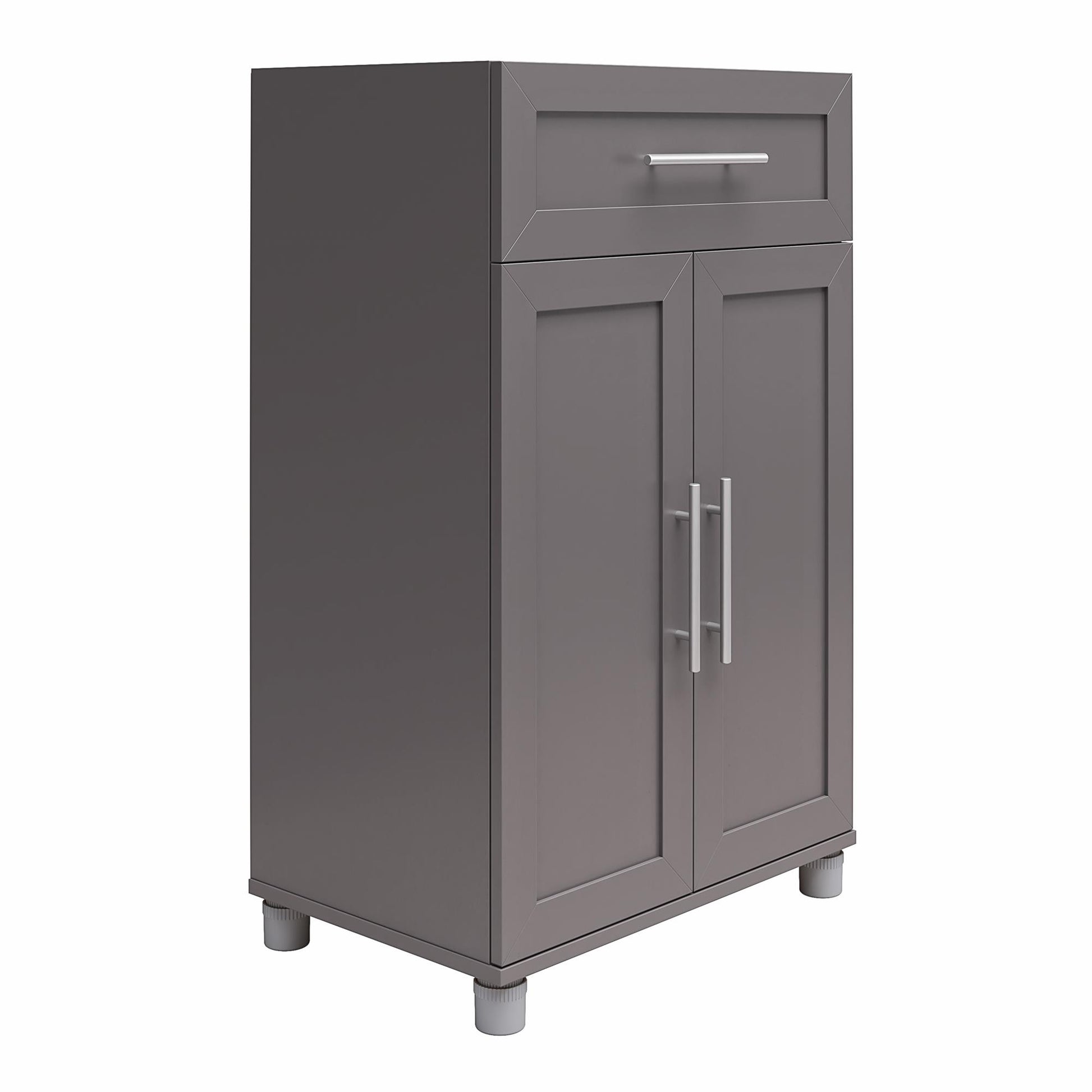 Camberly Framed 2 Door/1 Drawer Storage Cabinet, Graphite Gray - Graphite Grey