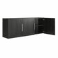 Camberly Framed 54" Wall Cabinet, Black Oak - Black Oak