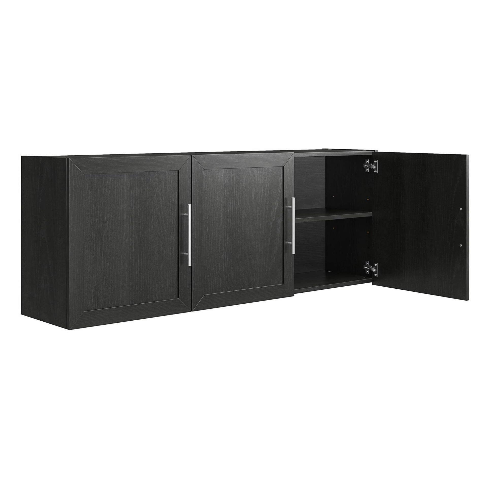 Camberly Framed 54" Wall Cabinet, Black Oak - Black Oak