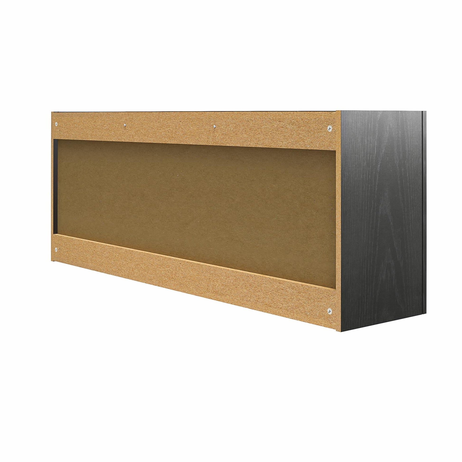 Camberly Framed 54" Wall Cabinet, Black Oak - Black Oak