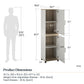 Whitmore 2 Door Multipurpose Storage Cabinet with 4 Shelves - White