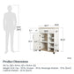 Whitmore Multifunctional Bar Cabinet with Reversible Shelves - White