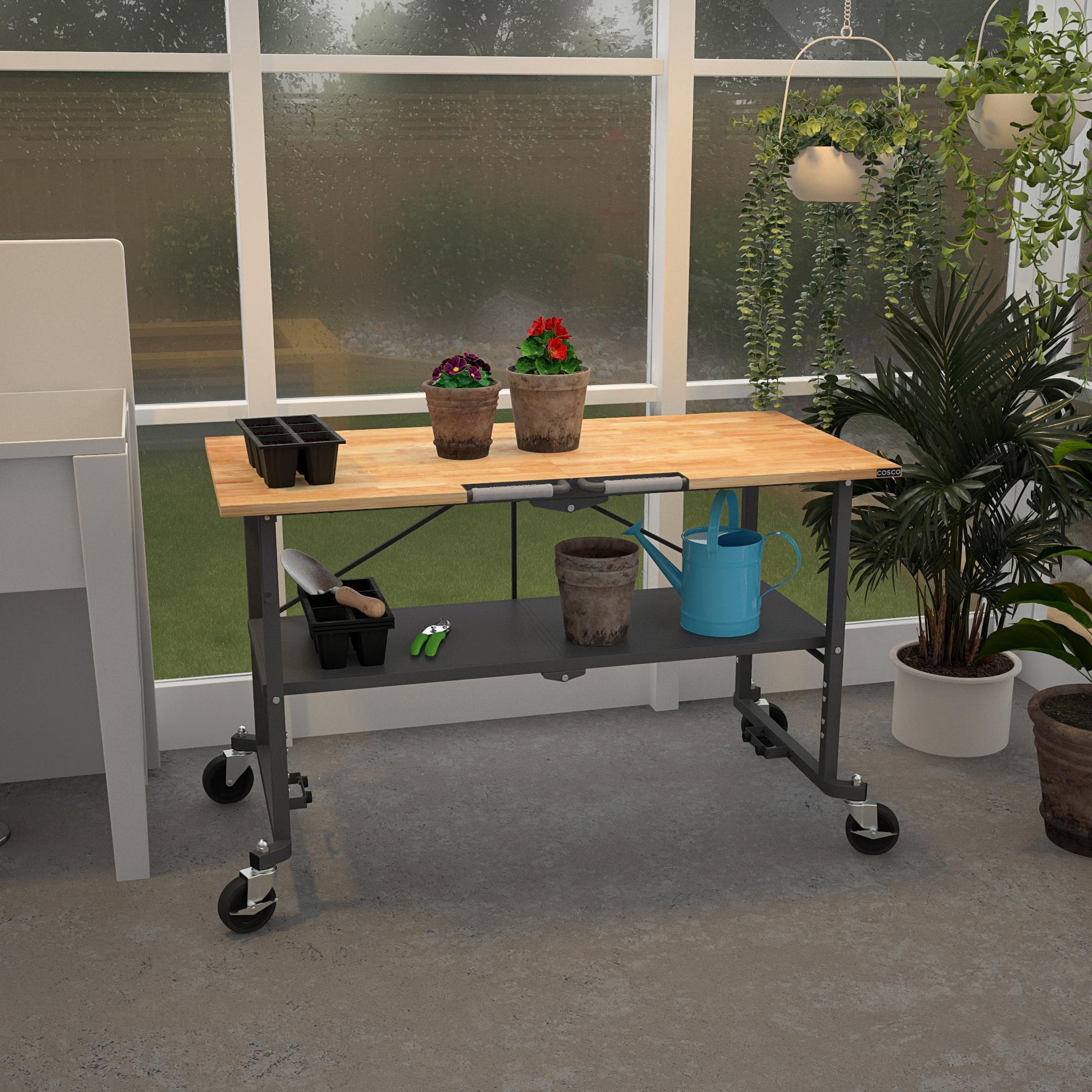 SmartFold Folding Portable Workbench and Utility Table - Gray