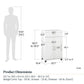Kendall 24 Inch Multipurpose 2 Door Base Storage Cabinet with Drawer - White