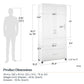 Kendall 36" Multipurpose Storage Cabinet with 5 Shelves - White