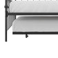 Novogratz Bright Pop Metal Daybed with Trundle, Full/Twin, Black - Black - Full-Over-Twin
