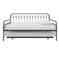 Novogratz Bright Pop Metal Daybed with Trundle, Full/Twin, Black - Black - Full-Over-Twin