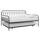 Novogratz Bright Pop Metal Daybed with Trundle, Full/Twin, Black - Black - Full-Over-Twin