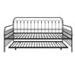 Novogratz Bright Pop Metal Daybed with Trundle, Full/Twin, Black - Black - Full-Over-Twin