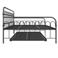 Novogratz Bright Pop Metal Daybed with Trundle, Full/Twin, Black - Black - Full-Over-Twin