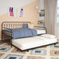 Novogratz Bright Pop Metal Daybed with Trundle, Full/Twin, Black - Black - Full-Over-Twin