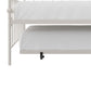 Novogratz Bright Pop Metal Daybed with Trundle, Full/Twin, Off White - Off White - Full-Over-Twin