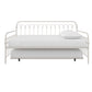 Novogratz Bright Pop Metal Daybed with Trundle, Full/Twin, Off White - Off White - Full-Over-Twin