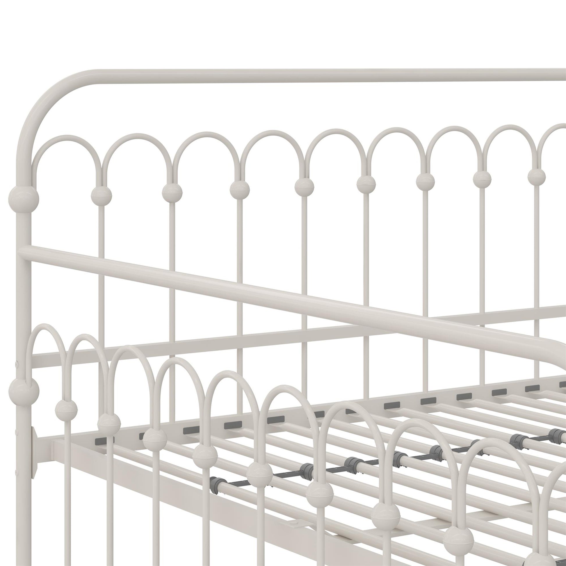 Novogratz Bright Pop Metal Daybed with Trundle, Full/Twin, Off White - Off White - Full-Over-Twin
