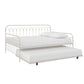 Novogratz Bright Pop Metal Daybed with Trundle, Full/Twin, Off White - Off White - Full-Over-Twin