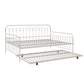 Novogratz Bright Pop Metal Daybed with Trundle, Full/Twin, Off White - Off White - Full-Over-Twin