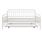 Novogratz Bright Pop Metal Daybed with Trundle, Full/Twin, Off White - Off White - Full-Over-Twin