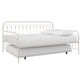 Novogratz Bright Pop Metal Daybed with Trundle, Full/Twin, Off White - Off White - Full-Over-Twin