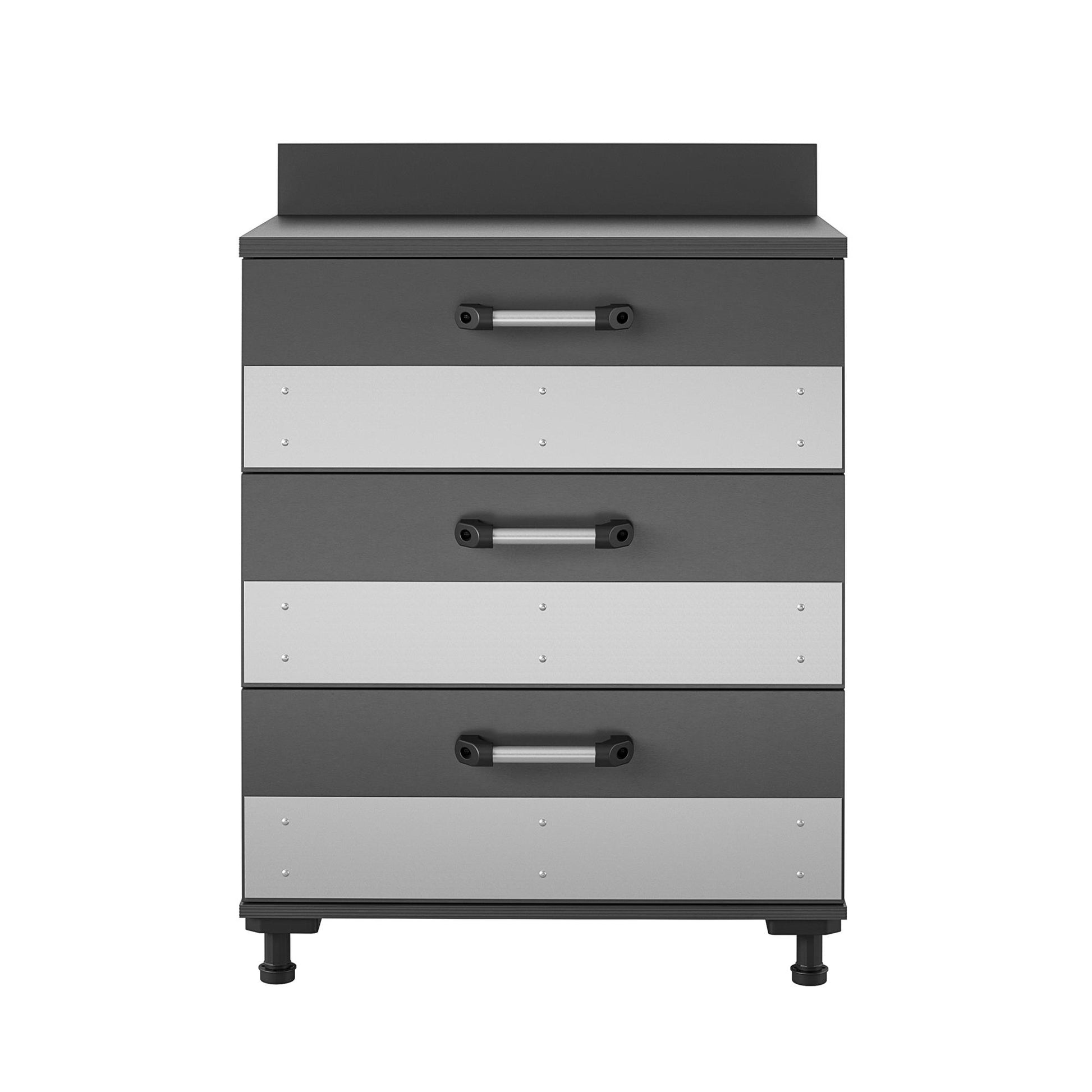 Boss 3 Drawer Storage Cabinet - Dark Gray