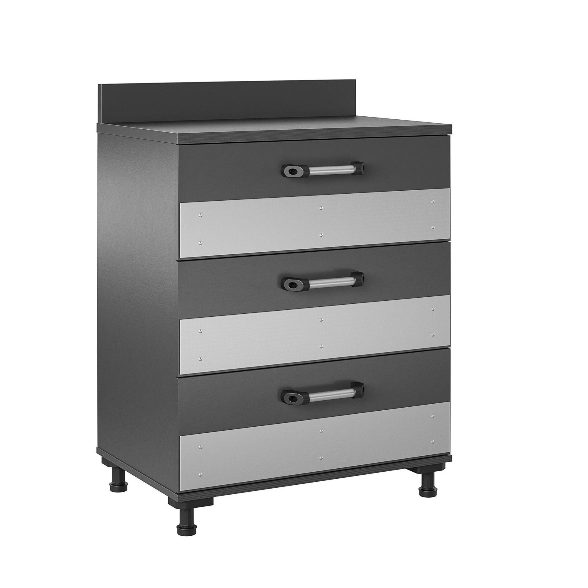 Boss 3 Drawer Storage Cabinet - Dark Gray