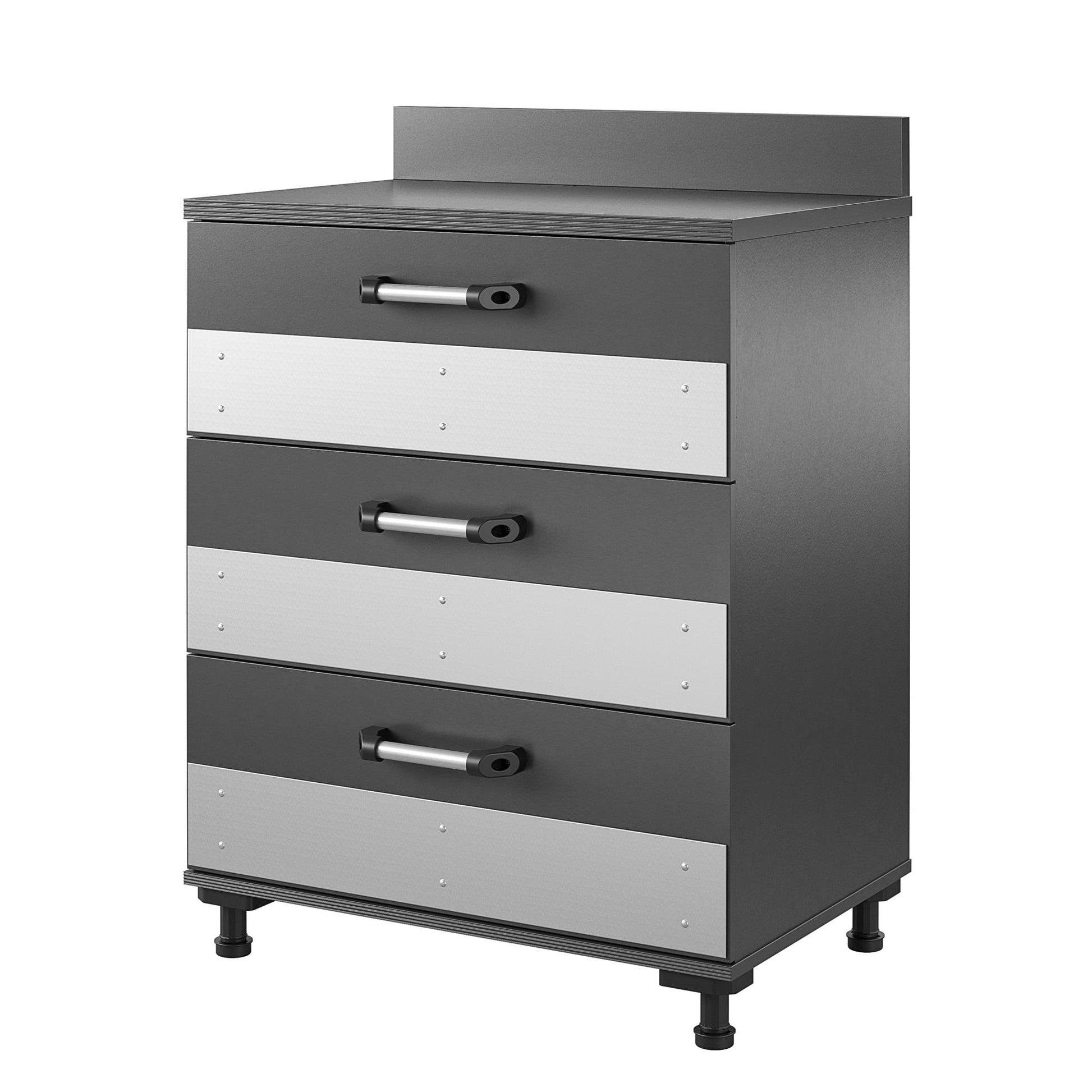 Boss 3 Drawer Storage Cabinet - Dark Gray
